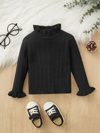 SheIn Shein baby ruffle neck flounce sleeve sweater offer