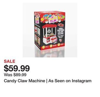 Showcase Candy claw machine | as seen on instagram offer