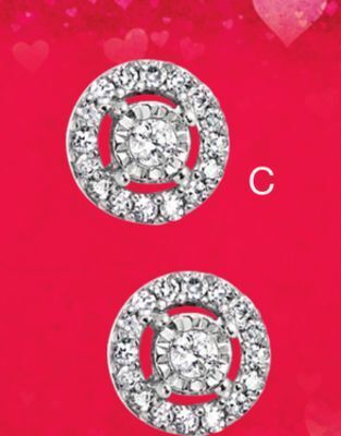 Charm Diamond Sterling silver 0.10ctw round diamond stud earrings offer