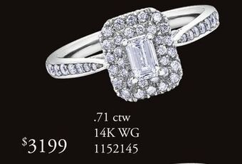 Charm Diamond Glacier fire canadian diamond 0.71ctw white gold bridal ring offer