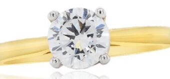 Charm Diamond 14k yellow gold lab grown 1.00ct diamond solitaire ring offer