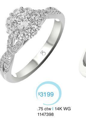 Charm Diamond My diamond story 14k white gold 0.75ctw bridal ring offer