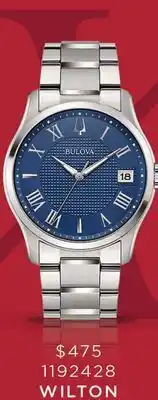 Charm Diamond Bulova wilton watch offer