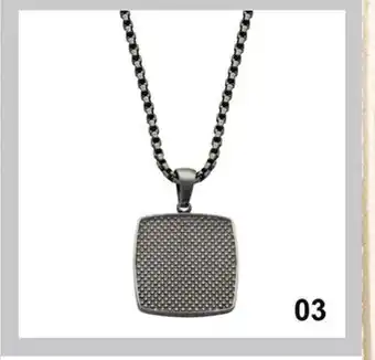 Charm Diamond Stainless steel 22" antique silver dog tag pendant offer