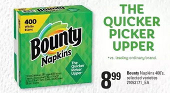 Independent Grocer Bounty napkins offer