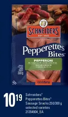 Independent Grocer Schneiders pepperettes bites sausage snacks offer