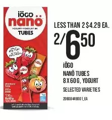 Independent Grocer Iögo nanö tubes yogurt offer