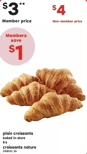 Independent Grocer Plain croissants offer