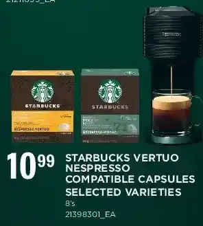 Zehrs Markets Starbucks vertuo nespresso compatible capsules offer