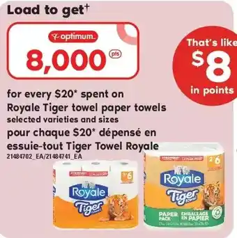 Independent Grocer Royale tiger towel paper towels offer