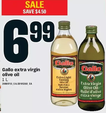 Loblaws Gallo extra virgin olive oil offer