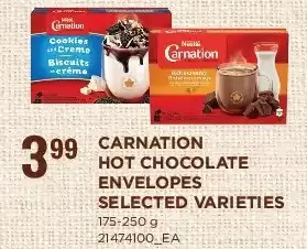 Loblaws Carnation hot chocolate envelopes offer