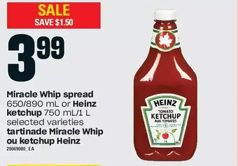 Independent Grocer Miracle whip spread or heinz ketchup offer