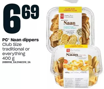 Loblaws Pc naan dippers offer