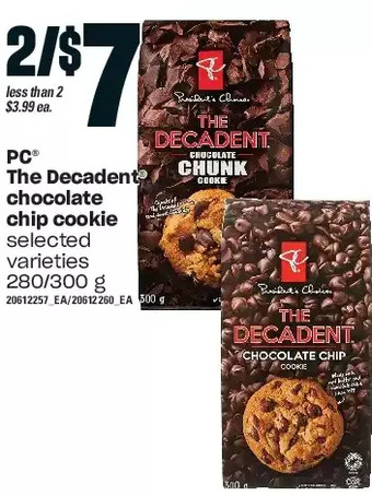 Independent Grocer Pc the decadent chocolate chip cookie offer