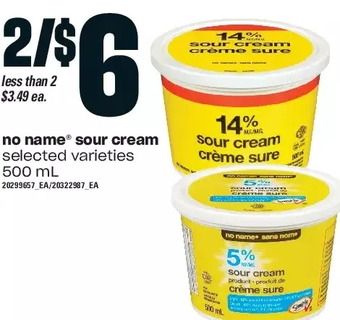 Loblaws No name sour cream offer