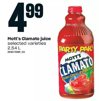 Loblaws Mott's clamato juice offer