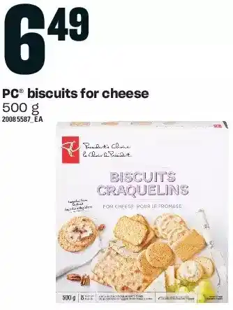 Loblaws Pc biscuits for cheese offer