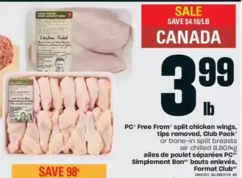 Valu-mart Pc free from split chicken wings, tips removed, club pack offer