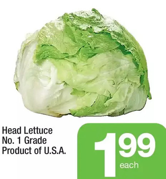 Highland Farms Head lettuce offer