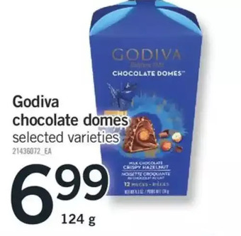 Fortinos Godiva chocolate domes offer