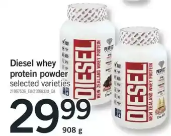 Fortinos Diesel whey protein powder offer