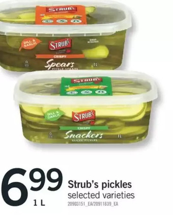 Fortinos Strub's pickles offer