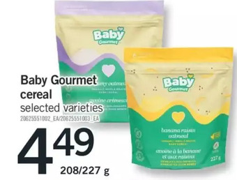 Fortinos Baby gourmet cereal offer