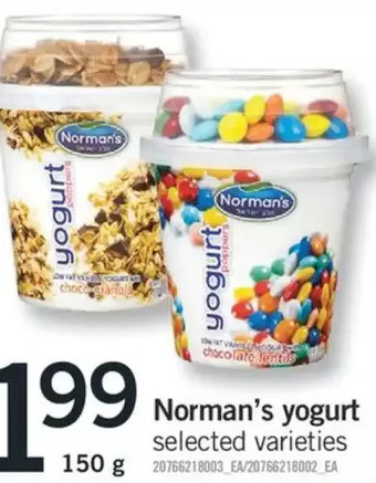 Fortinos Norman's yogurt offer