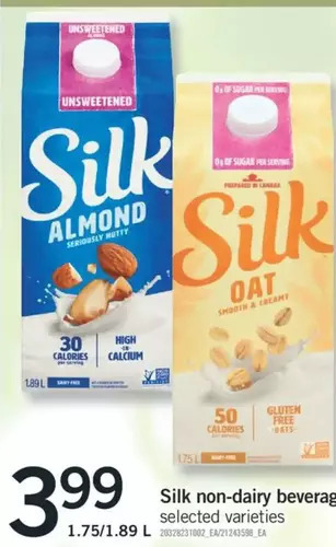 Fortinos Silk non-dairy beverage offer