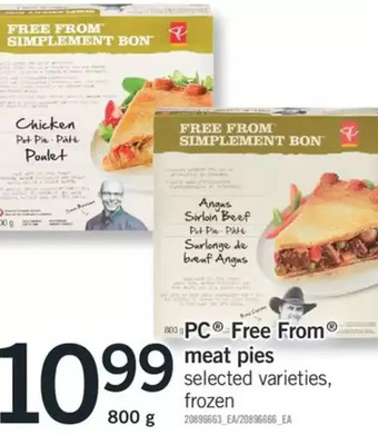 Fortinos Pc free from meat pies offer