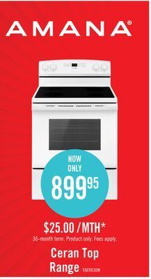 The Brick Amana 4.8 cu. ft. freestanding electric range – yaer6303mfw offer