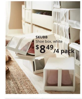 IKEA Skubb shoe box, white offer