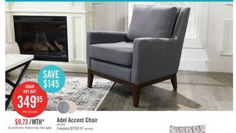 The Brick Adel linen-look fabric accent chair - dark grey offer