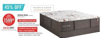 The Brick Stearns & foster founders collection ashton gate queen mattress offer