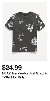 Old Navy Nba® gender-neutral graphic t-shirt for kids offer