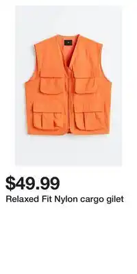 H&M Relaxed fit nylon cargo gilet offer