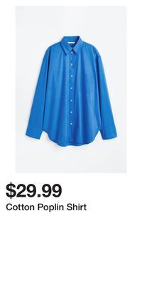 H&M Cotton poplin shirt offer