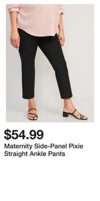 Old Navy Maternity side-panel pixie straight ankle pants offer