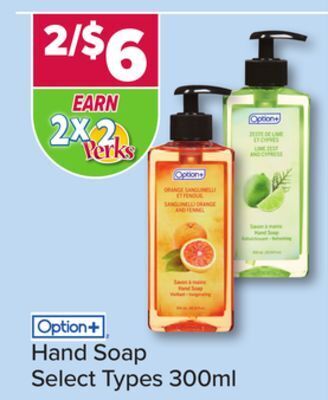 PharmaChoice Option+ hand soap offer