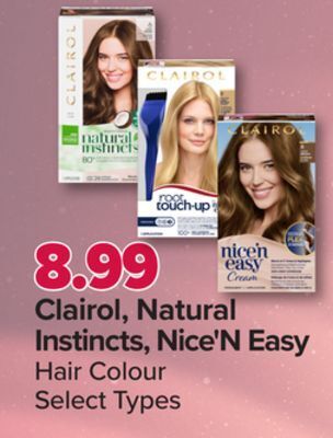PharmaChoice Clairol, natural instincts, nice'n easy hair colour offer