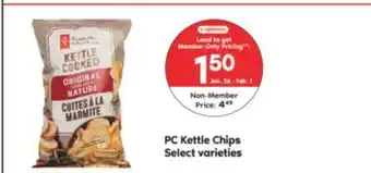 Shoppers Drug Mart Pc kettle chips offer