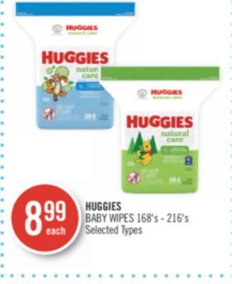 Shoppers Drug Mart Huggies baby wipes offer