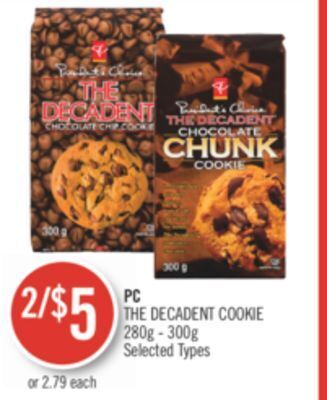 Shoppers Drug Mart Pc the decadent cookie offer