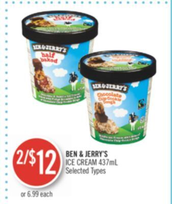 Shoppers Drug Mart Ben & jerry's ice cream offer