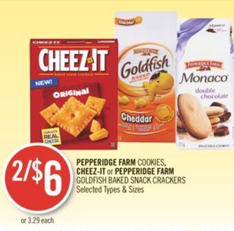 Shoppers Drug Mart Pepperidge farm cookies, cheez-it or pepperidge farm goldfish baked snack crackers offer