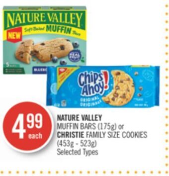 Shoppers Drug Mart Nature valley muffin bars (175g) or christie family size cookies (453g - 523g) offer
