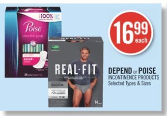 Shoppers Drug Mart Depend or poise incontinence products offer