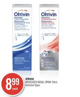 Shoppers Drug Mart Otrivin medicated nasal spray offer
