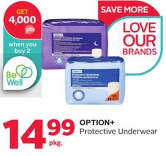 Rexall Option+ protective underwear offer